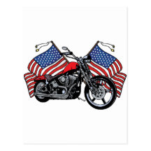 American Biker Postcard
