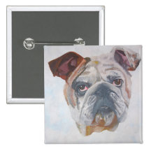 American Bulldog Button