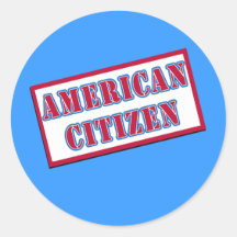 American Citizen Round Stickers