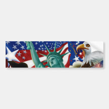 AMERICAN COLLAGE BUMPER STICKERS