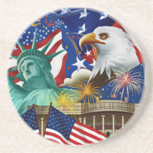 AMERICAN COLLAGE COASTER