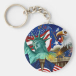 AMERICAN COLLAGE KEY CHAIN