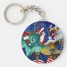 AMERICAN COLLAGE KEY CHAIN