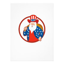 American Father Christmas Santa Claus Personalized Invites