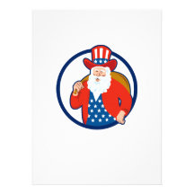 American Father Christmas Santa Claus Custom Invitation