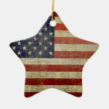 American Flag - Antique - Distress Finish Ornament