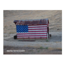 American Flag Barn Post Card