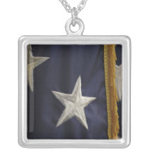 American Flag Closeup of Star Necklace
