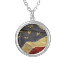 American flag design necklace