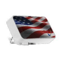 American Flag Doodle Cell Phone Speakers by MaxQ