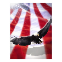 American Flag & Eagle Invitation