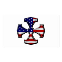 American Flag Iron Cross Business Cards
