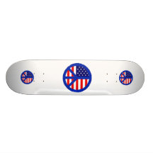 American Flag Peace Skateboard