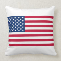 American Flag Throw Pillow