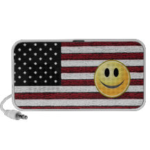 American Flag Smiley Face Doodle Speaker