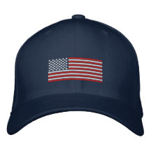 American Flag Stitch Design Baseball Cap