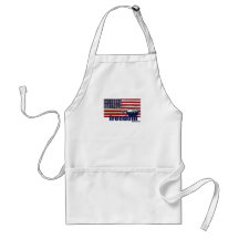 American Flag Tea Party Apron