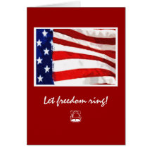 American Flag (Thanks) Greeting Cards