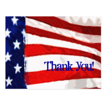 American Flag (Thanks) Post Cards