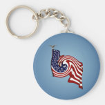 American Flag Whirlwind Flow Keychain