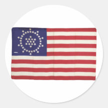 American Flag with 48 Stars Whipple Sticker