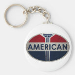 American Gas Station viontage sign rusted version Key Chains