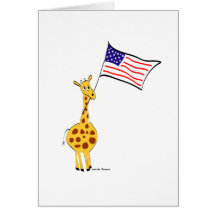 American Giraffe Greeting Card