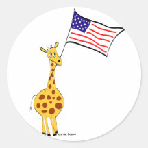 American Giraffe Sticker