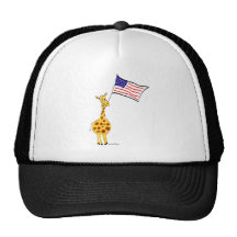 American Giraffe Trucker Hats