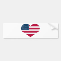 American heart bumper sticker