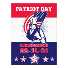 American Patriot Day Poster 911 Greeting Card Invitation