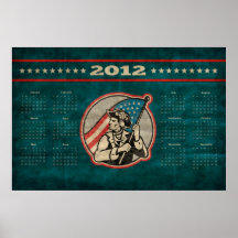 American Patriot Flag Poster Calendar 2012