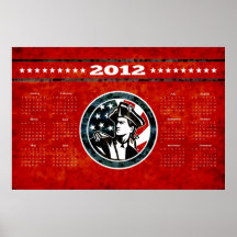 American Patriot Flag Poster Calendar 2012