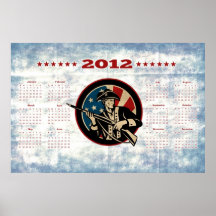 American Patriot Flag Poster Calendar 2012
