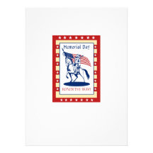 American Patriot Memorial Day Poster Greeting Card Invites