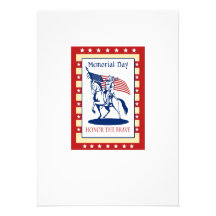 American Patriot Memorial Day Poster Greeting Card Invitations