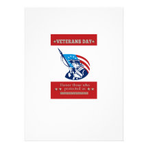 American Patriot Veterans Day Poster Greeting Card Personalized Invites