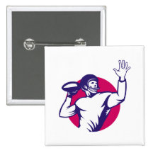 American Quarterback Football Player Pass Pins