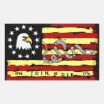 American Revolutionary Flag! Rectangular Sticker