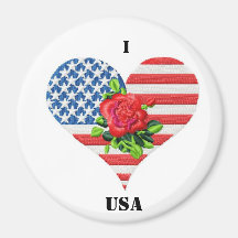 american rose heart magnets