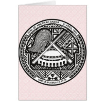 American Samoa Coat of Arms detail Greeting Cards