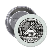 American Samoa Coat of Arms detail Pinback Buttons