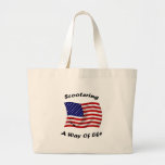 american scootering way of life white canvas bags
