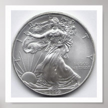 American Silver Eagle Wall Art Posters