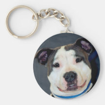 American Staffordshire Terrier-Am Staff Photo Keychains