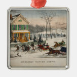 AMERICAN WINTER SCENE ORNAMENT