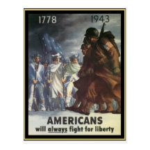 Americans Will Always Fight For Freedom Post Cards