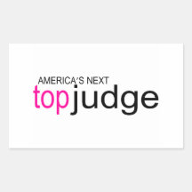 Americas Next Top Judge Rectangular Stickers