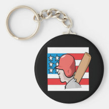 Americas Pastime Key Chain