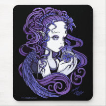 "Amethyst" Crystal Ball Angel Art Mousepad